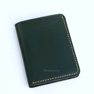 Ví đứng da bò handmade cao cấp màu đen Kalanos KBN810-Den Handmade leather wallet - Kalanos
