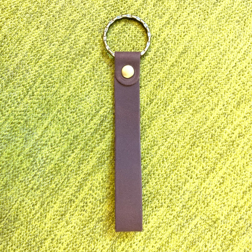 Móc khóa da bò cao cấp màu nâu đơn giản & sang trọng Kalanos KMKN120-Nau - Ảnh 4