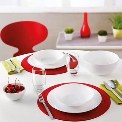 Bộ bàn ăn Luminarc Diwali Trắng 12 món - Ảnh 3