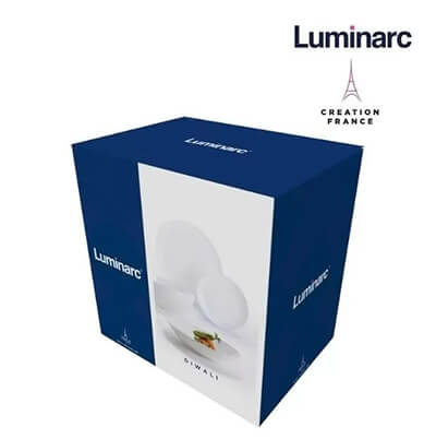 Bộ bàn ăn Luminarc Diwali Trắng 12 món - Ảnh 4