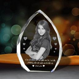 Chân dung khắc 3D pha lê cao cấp, nhiều mẫu mã - Ảnh 5